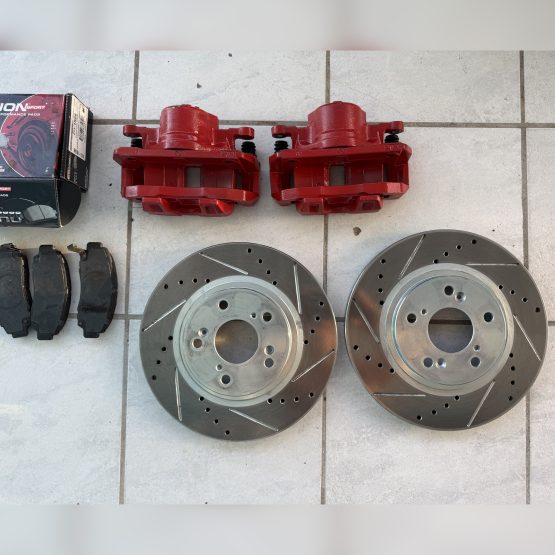Rotores frontales PowerStop y Caliper Delantero con Pads de frenos delanteros - Imagen 4